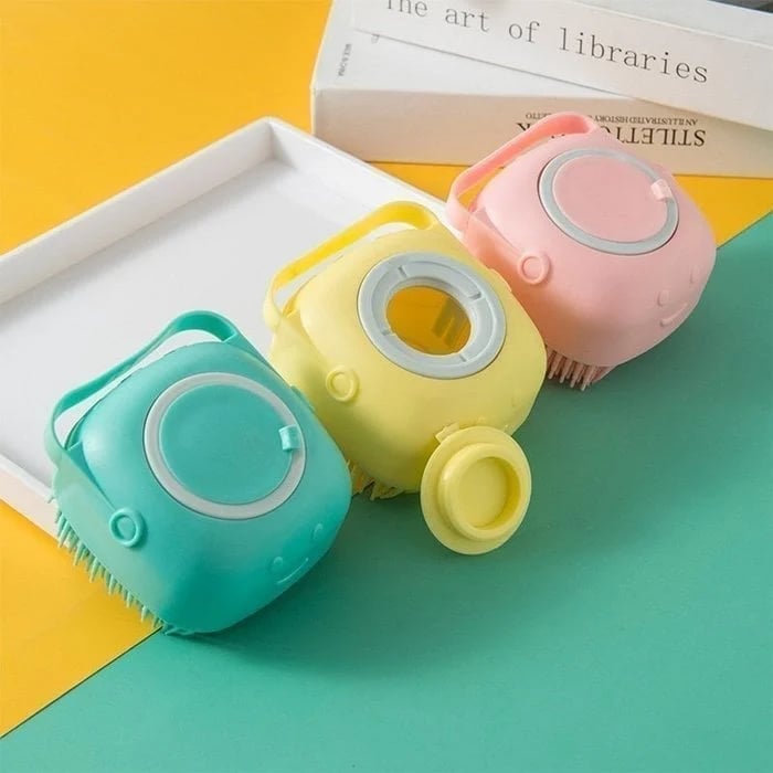 💥 🧼🧼Bathroom 🐶Horse Dog Cat🐱 Bath Brush Massage Gloves Soft Safety Silicone Comb Pet Accessories❤️